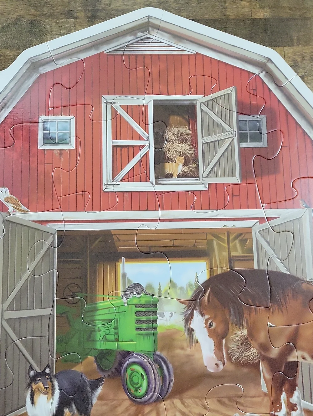 Melissa & Doug Red Barn Farm Puzzle with Blue Sky 3ftx2ft Ages 3+
